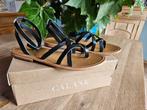 nieuwstaat zwarte sandalen Calank maat 39, Zwart, Zo goed als nieuw, Calank, Sandalen of Muiltjes