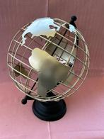 Wereldbol in metaal, Ophalen of Verzenden, Gebruikt