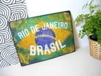 Metal Wallplate met Brasil - Rio de Janeiro, Huis en Inrichting, Ophalen of Verzenden, Zo goed als nieuw
