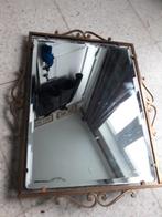 antieke spiegel messing, Antiek en Kunst, Antiek | Spiegels, Ophalen of Verzenden, Rechthoekig