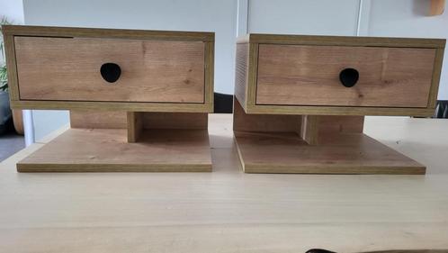 Set van 2 zwevende nachtkastjes, Huis en Inrichting, Slaapkamer | Nachtkastjes, Nieuw, Minder dan 55 cm, Minder dan 45 cm, Overige materialen