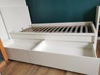 Ikea Malam bedden 90 x 200, Huis en Inrichting, Slaapkamer | Bedden, Ophalen, 90 cm, Eenpersoons, Wit
