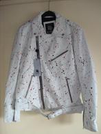 #LADC ROCKY TACHING Medium Lederen Biker jas/cuir/Leather, Kleding | Heren, #LADC, Wit, Nieuw, Verzenden
