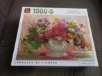 King puzzel 1000 stuks - Bloementaal, Ophalen of Verzenden, 500 t/m 1500 stukjes, Gebruikt, Legpuzzel