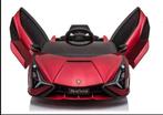 Lamborghini Sian Metallic Rood 12V, Kinderen en Baby's, Speelgoed | Buiten | Accuvoertuigen, Zo goed als nieuw, Ophalen