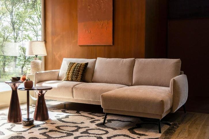 Toonzaal model ; Dutch Bone hoeksalon Harper Natural, Huis en Inrichting, Zetels | Complete zithoeken, Nieuw, Stof, Ophalen