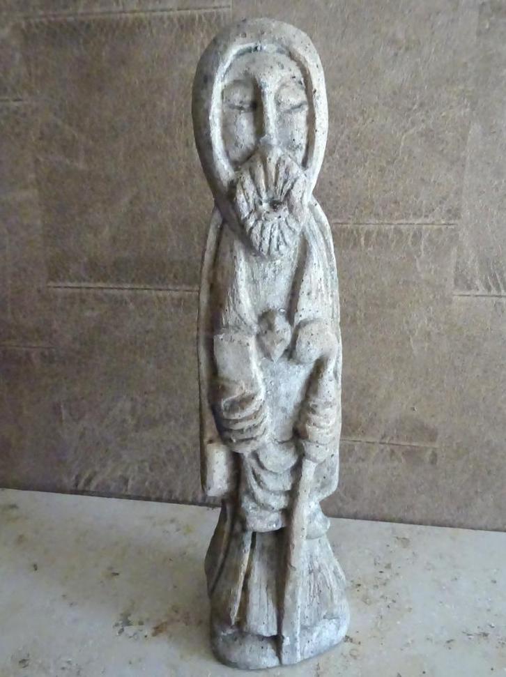 Pelgrim, monnik. Zwaar beeld 1,115 kg. 30 cm hoog, Verzamelen, Beelden en Beeldjes, Gebruikt, Mens, Ophalen of Verzenden