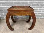 Oosters Krukje Bijzettafel Houtsnijwerk, Antiek en Kunst, Ophalen