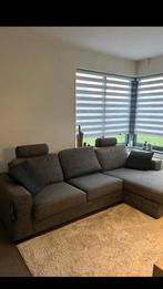 Donkergrijze hoekzetel – modern, ruim en comfortabel, Huis en Inrichting, Ophalen, Zo goed als nieuw, Stof