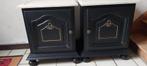 Paire de tables de nuit relookées noir- mat, Maison & Meubles, Enlèvement