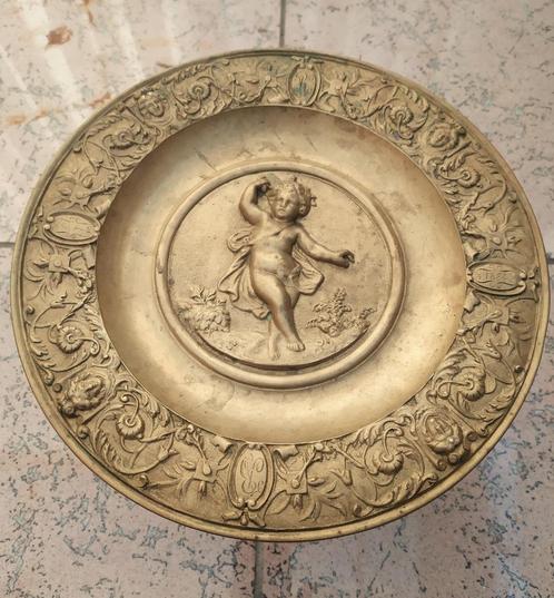 brons tazza 1884 soucoupe art deco beeld 2 kilo, Antiek en Kunst, Antiek | Brons en Koper, Brons, Ophalen of Verzenden