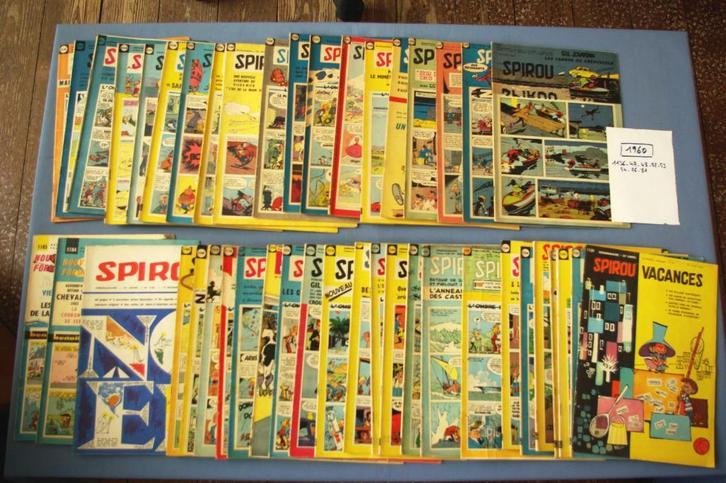 Spirou magazines année 1960 partielle, Verzamelen, Tijdschriften, Kranten en Knipsels, Tijdschrift, 1940 tot 1960, Ophalen of Verzenden