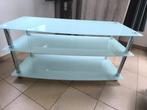 Meuble tv en verre, Maison & Meubles, Enlèvement, Utilisé