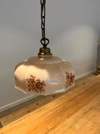 Vintage art-deco lifestyle glazen hanglamp, Huis en Inrichting, Ophalen, Zo goed als nieuw