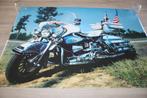 Oude poster Harley Davidson , zeer mooie staat , 1983, Ophalen of Verzenden, Zo goed als nieuw, Motoren
