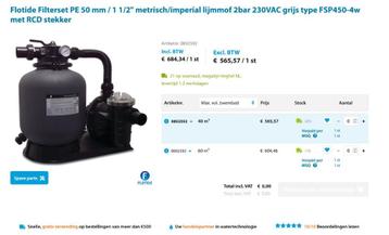 zwembadpomp - zandfilter - voor zwembaden tot 40m3 beschikbaar voor biedingen