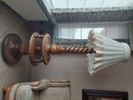 Brocante oude houten vloerlamp, Antiek en Kunst, Ophalen