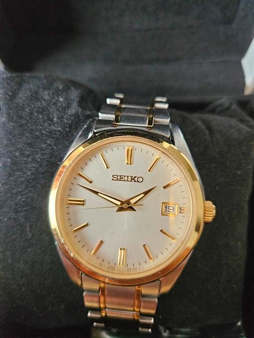 Seiko 40mm, Handtassen en Accessoires, Horloges | Dames, Gebruikt, Seiko, Staal, Staal, Ophalen of Verzenden