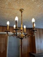Mooi antieke zware bronzen luster met kaarslampen, Antiek en Kunst, Antiek | Verlichting, Ophalen