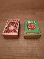 2 boîtes d'allumettes Tigra, Collections, Articles de fumeurs, Briquets & Boîtes d'allumettes, Comme neuf, Enlèvement ou Envoi