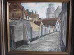 schilderij Mechels Begijnhof, Antiek en Kunst, Ophalen of Verzenden