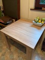 Vierkante handige tafel 80*80 in bleek hout, Huis en Inrichting, Tafels | Eettafels, Ophalen, 50 tot 100 cm, Vierkant, 50 tot 100 cm