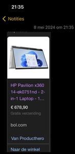 Hp Pavilion x360 convertible 14, Computers en Software, Windows Laptops, 128 GB, Met touchscreen, Qwerty, Zo goed als nieuw