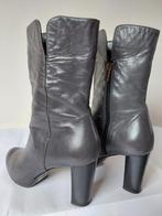 933B* Dolce & Gabbana-sexy geheel leren grijze laarzen (37), Verzenden, Grijs, Gedragen, Hoge laarzen