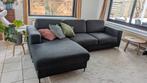 3 zit zetel met chaise longue antraciet stof leenbakker, Ophalen, Stof