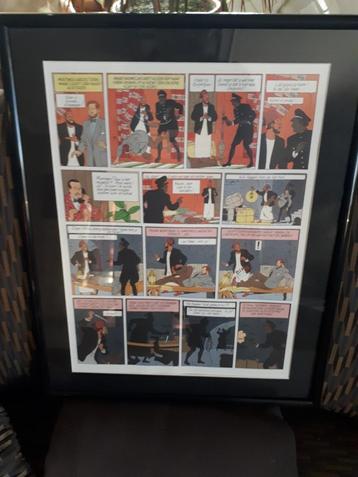 Stripblad van Blake and Mortimer ingekaderd., Rectangulaire vertical, Avec cadre, A1 jusqu'à A3, Comme neuf