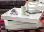Salontafel wit met draaibaar blad, Huis en Inrichting, Tafels | Salontafels, Ophalen, 50 tot 100 cm, Vierkant, 50 tot 100 cm