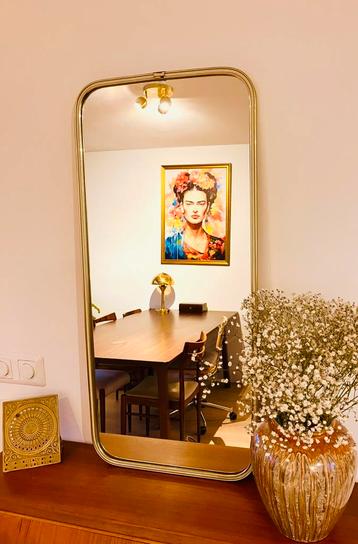 Prachtige Vintage Spiegel Goud Messing beschikbaar voor biedingen