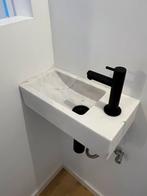 Lavabo WC marbre + robinetterie noire, bonde et tuyaux, Enlèvement, Neuf, Robinet