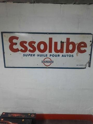 Panneau d'affichage émaillé esso, Enlèvement, Comme neuf, Panneau publicitaire