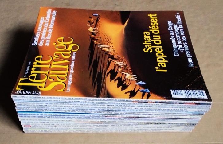 Terre Sauvage: Le Monde grandeur nature - 1998/2000 - 17 ex., Boeken, Natuur, Zo goed als nieuw, Natuur algemeen, Ophalen of Verzenden