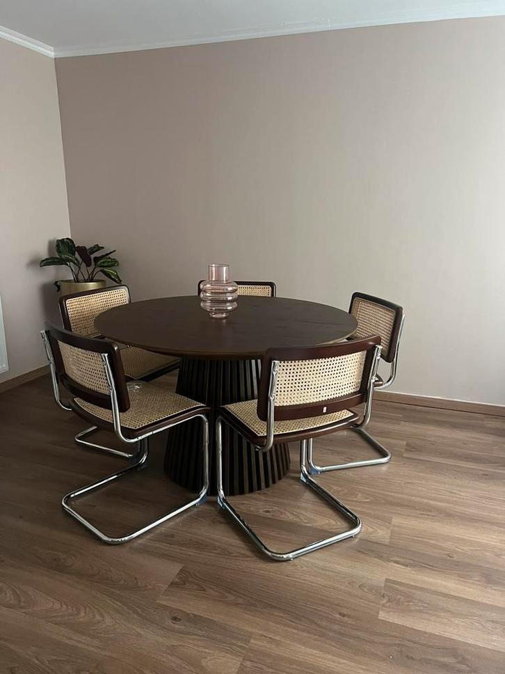 Eettafel rond uittrekbaar - NIEUW, Maison & Meubles, Tables | Tables à manger, Rond, Enlèvement