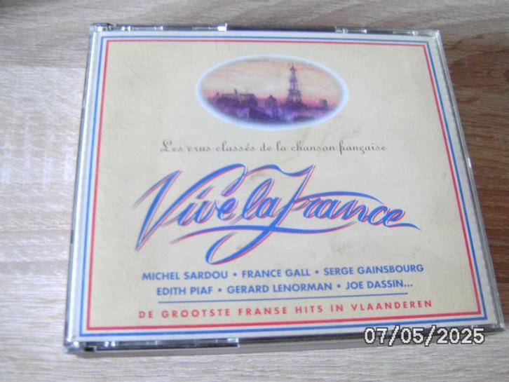 Een dubbele CD van Vive La France "de meeste gekende Franse, Cd's en Dvd's, Cd's | Verzamelalbums, Zo goed als nieuw, Pop, Verzenden