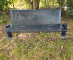 Stevige aluminium tuinbank zitbank tuinstoel blauw, Tuin en Terras, Ophalen of Verzenden, Gebruikt, Aluminium