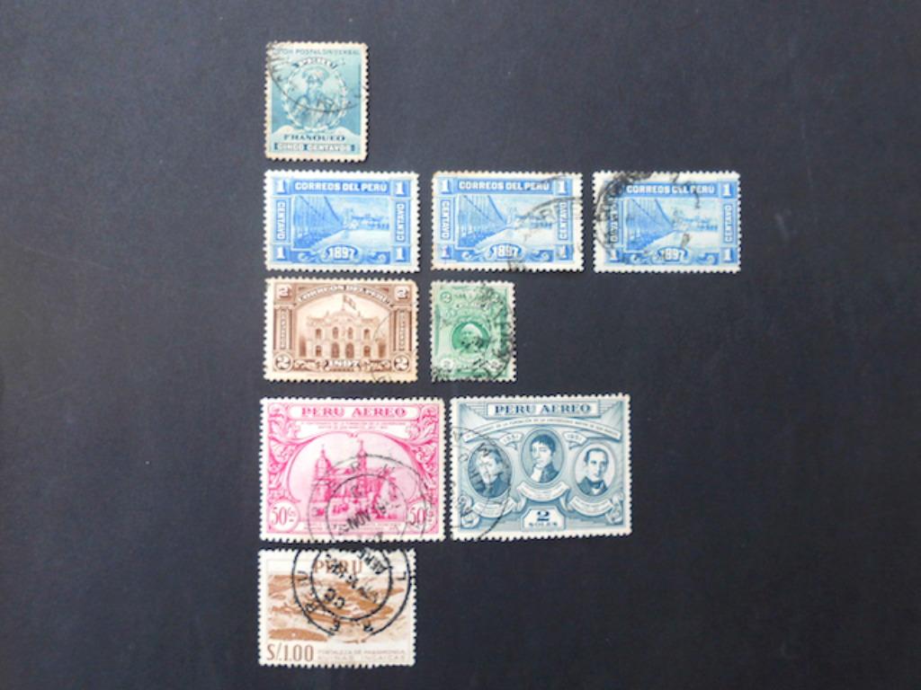 Pérou : 9 timbres (1896 - 1952), Enlèvement ou Envoi, Amérique du Sud