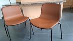 Design stoelen  HAY aac16 met lederen zitting Showroomstaat., Huis en Inrichting, Stoelen, Ophalen, Zo goed als nieuw, Kunststof