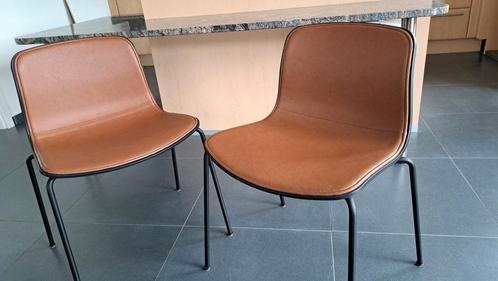 Design stoelen  HAY aac16 met lederen zitting Showroomstaat., Huis en Inrichting, Stoelen, Zo goed als nieuw, Kunststof, Ophalen