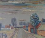 J. VERSWIJFEL / VLAAMS LANDSCHAP / OLIEVERF / 69x79cm KADER, Antiek en Kunst, Kunst | Schilderijen | Modern, Ophalen