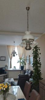 Klassieke lusters of hanglampen (2 stuks), Ophalen, Zo goed als nieuw, Glas
