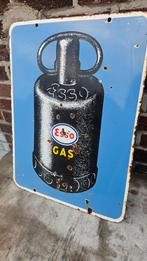 Oud Esso gas emaille reclamebord, Verzamelen, Ophalen, Gebruikt, Reclamebord