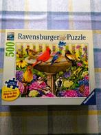 Puzzel Bij het vogelbadje Ravensburger 500 stukjes., Ophalen of Verzenden, Legpuzzel