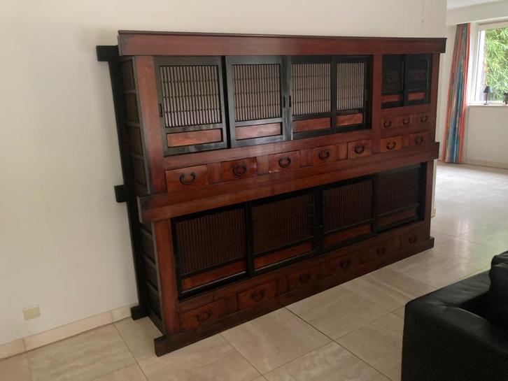 Twee delige Japanse keukenkast, Antiek en Kunst, Kunst | Niet-Westerse kunst, Ophalen