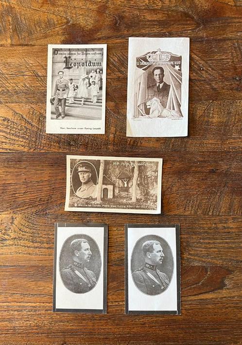 cartes de prières Roi Albert Ier et Léopold III, Collections, Maisons royales & Noblesse, Enlèvement ou Envoi