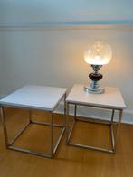 2 Tables d'appoint année 80, Ophalen, Minder dan 45 cm, Minder dan 55 cm, Metaal of Aluminium