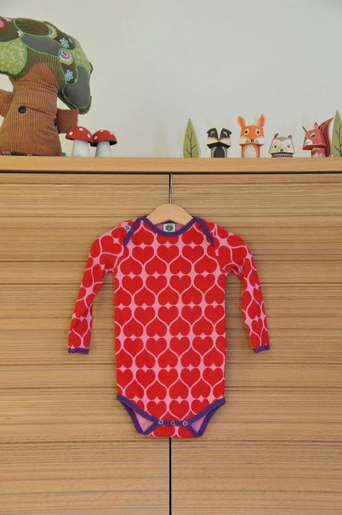 Romper Smafolk hartjes lange mouw - Maat 86 - ZGAN, Kinderen en Baby's, Babykleding | Maat 86, Zo goed als nieuw, Meisje, Nacht- of Onderkleding