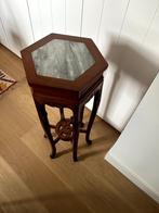 Base chinoise en bois avec plateau en marbre, Antiquités & Art, Enlèvement